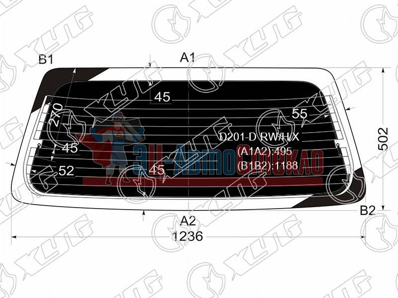 Стекло заднее затемненное с обогревом MAZDA DEMIO DW# 96-02