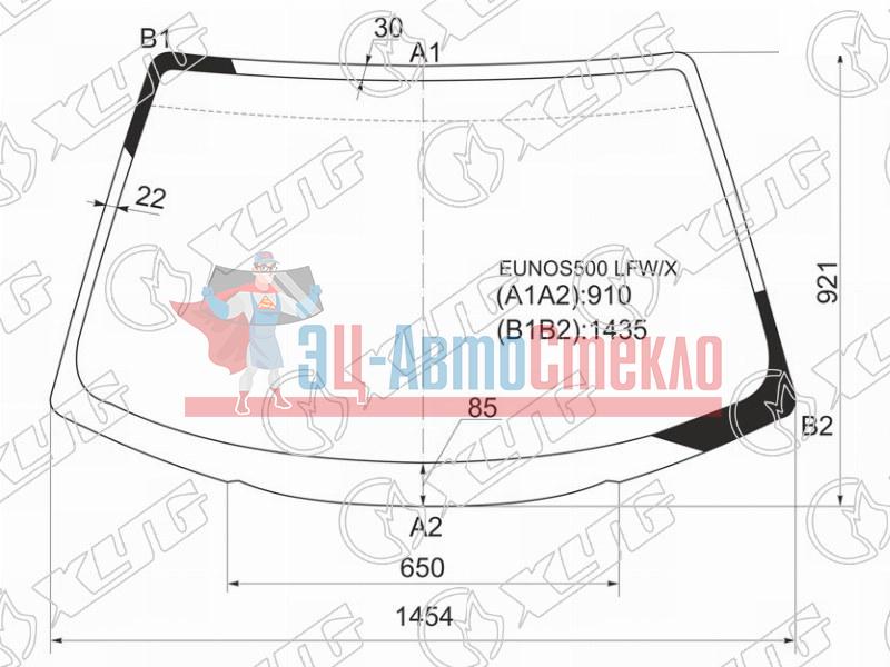 Стекло лобовое MAZDA EUNOS 500 /XEDOS.6 4D SED 92-99
