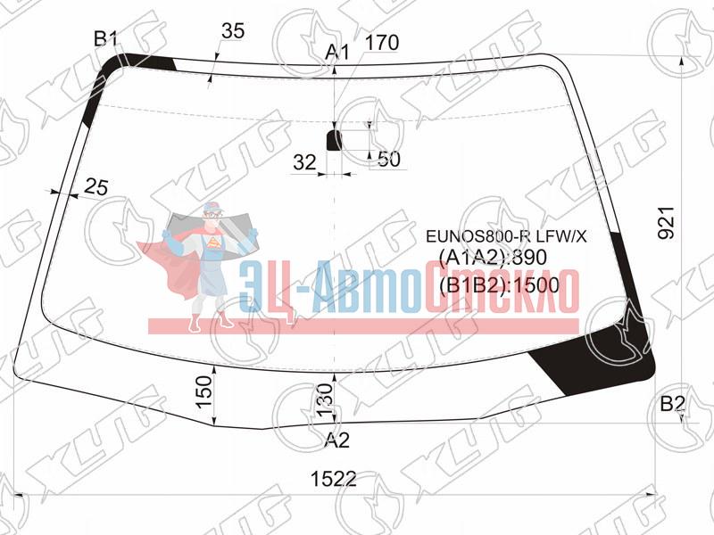 Стекло лобовое MAZDA MILLENIA 4D SED 93-03