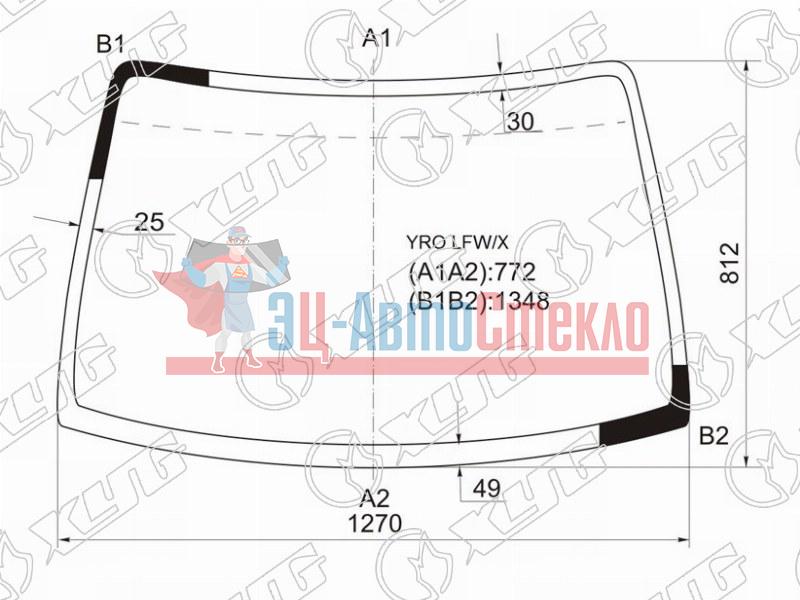 Стекло лобовое MAZDA LAPUTA 99-06
