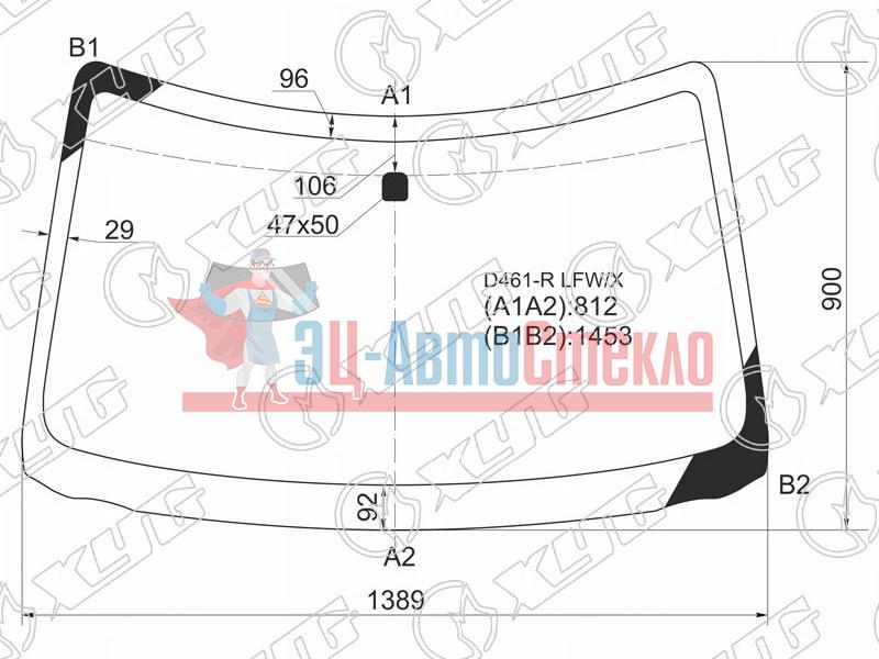 Стекло лобовое MAZDA VERISA 04-15