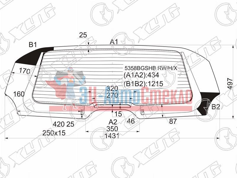 Стекло заднее с обогревом MERCEDES-BENZ A-CLASS W169 3 /5D 04-12