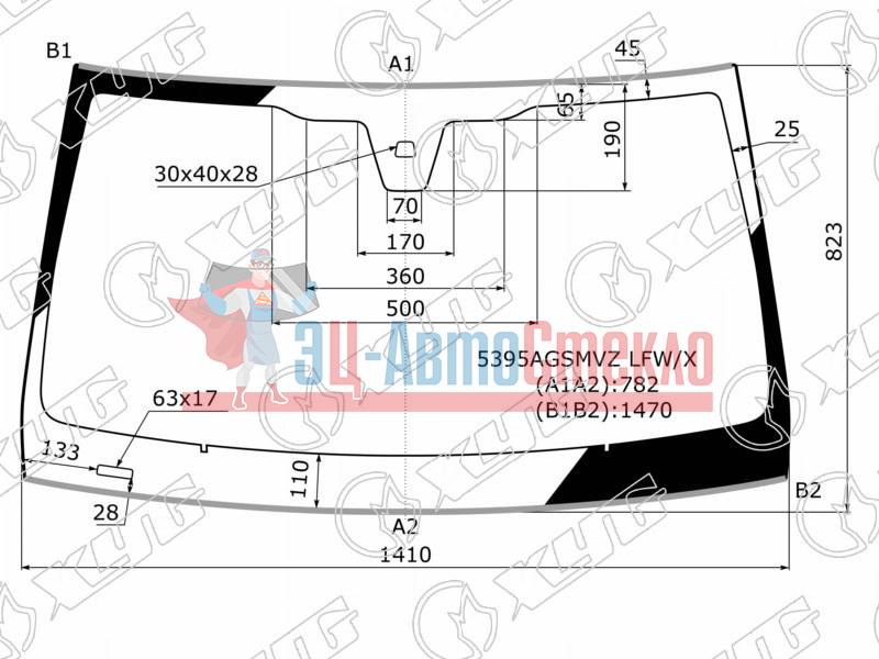 Стекло лобовое + дд MERCEDES-BENZ C-CLASS (W205) CPE 16-