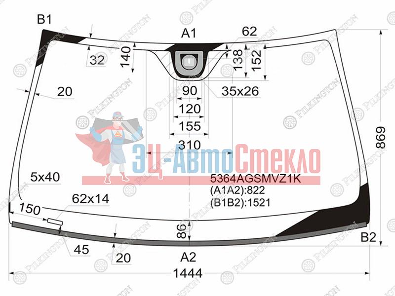 Стекло лобовое + дд MERCEDES-BENZ C-CLASS W204 4 /5D 10-14