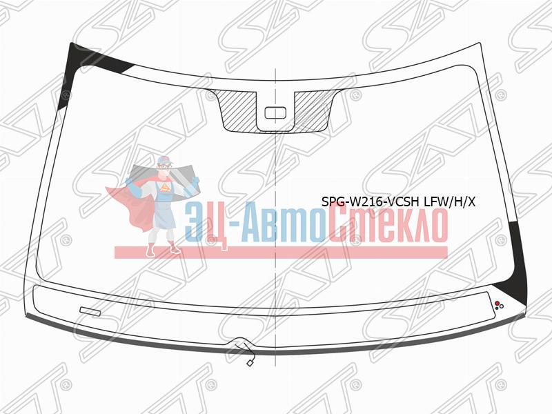 Стекло лобовое с обогревом щеток + дд MERCEDES-BENZ CL-CLASS C216 2D 06-13