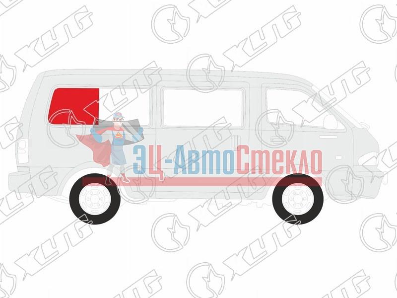 Стекло кузова среднее правое N4 MERCEDES-BENZ MB140 VAN /SSANGYONG ISTANA VAN 95-