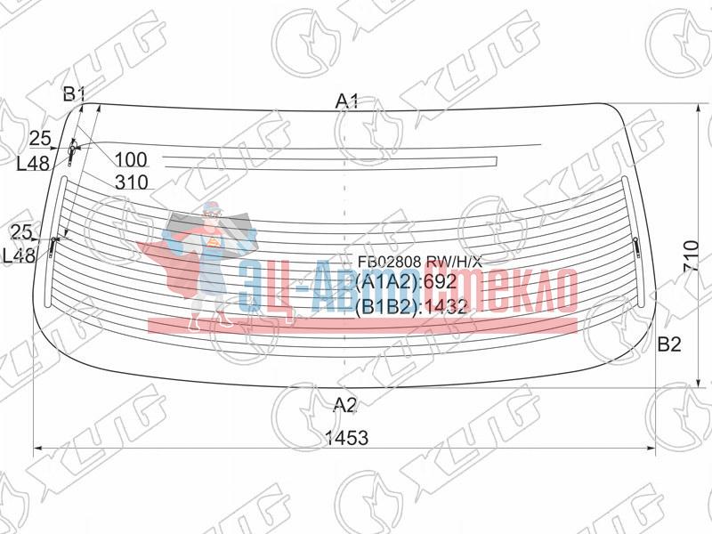 Стекло заднее с обогревом MERCEDES-BENZ S-CLASS W126 80-91