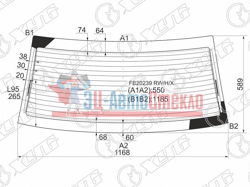 Стекло заднее с обогревом MERCEDES-BENZ SLK-CLASS R170 96-04