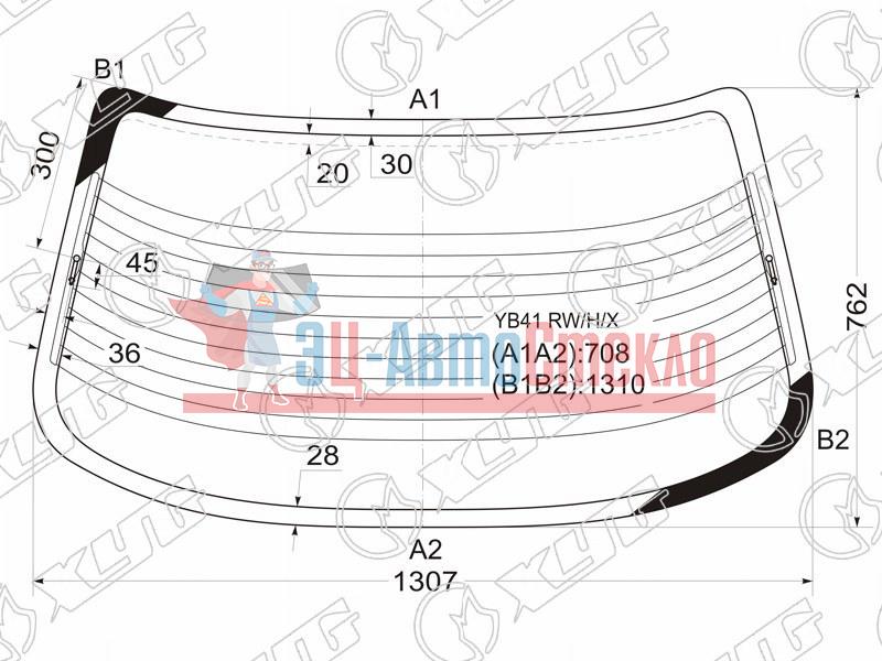 Стекло заднее с обогревом MITSUBISHI GALANT 4D SED 92-96