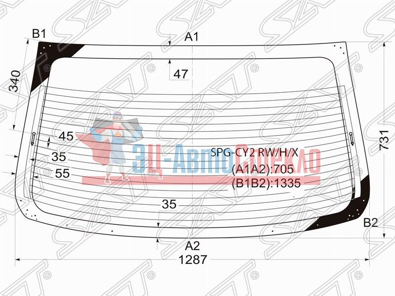 Стекло заднее с обогревом MITSUBISHI LANCER X 4D SED 07-