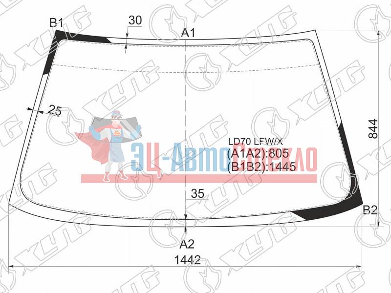 Стекло лобовое MITSUBISHI LANCER 4 /5D SED /WGN 91-02