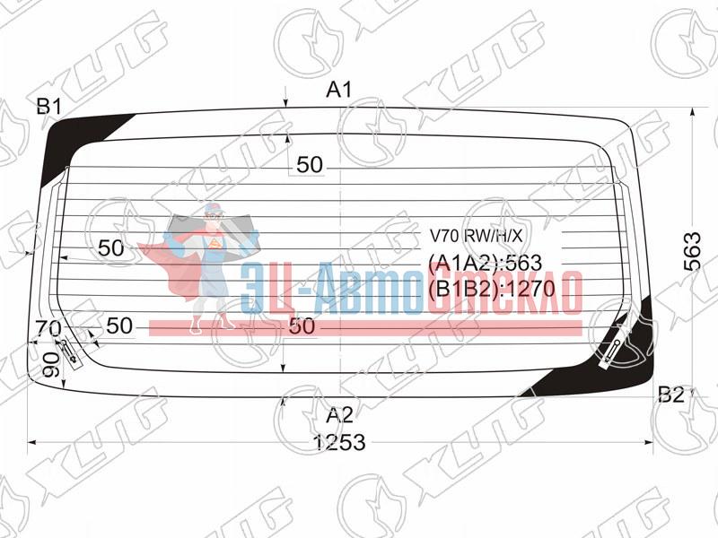 Стекло заднее с обогревом MITSUBISHI PAJERO 3 /5D 99-06