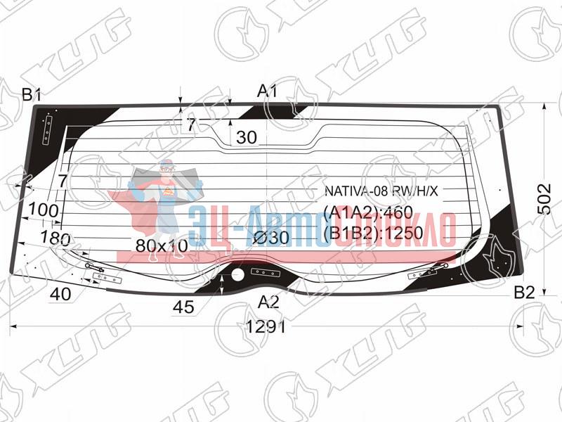 Стекло заднее с обогревом MITSUBISHI PAJERO SPORT 08-15