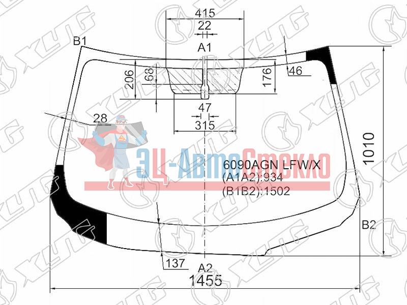 Стекло лобовое NISSAN ALMERA 12-  /BLUEBIRD SYLPHY 05-
