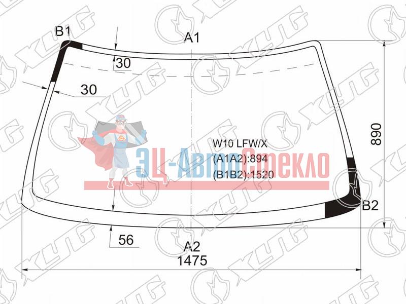 Стекло лобовое NISSAN AVENIR /PRIMERA 5D WGN 90-98