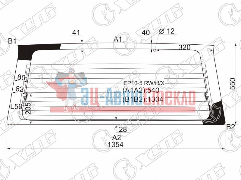 Стекло заднее с обогревом NISSAN PRIMERA 5D WGN 90-95
