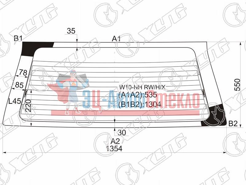 Стекло заднее с обогревом NISSAN AVENIR 5D WGN 90-98