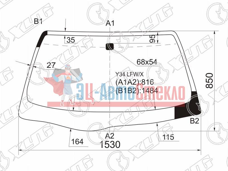 Стекло лобовое NISSAN CEDRIC /GLORIA 99-04