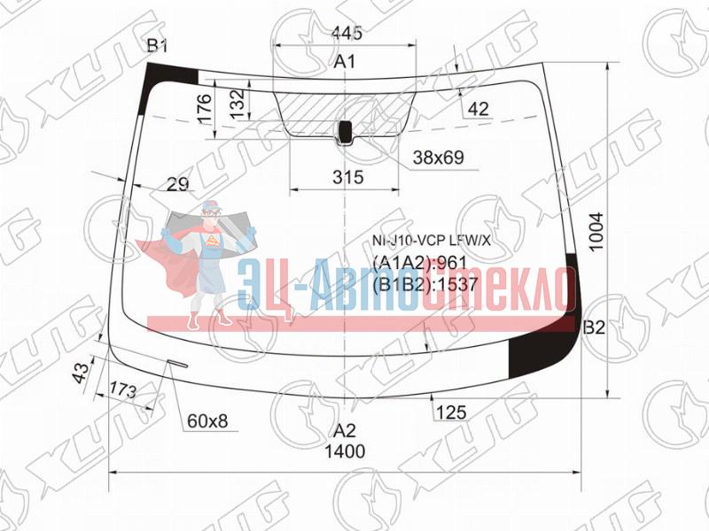 Стекло лобовое NISSAN QASHQAI 06-14