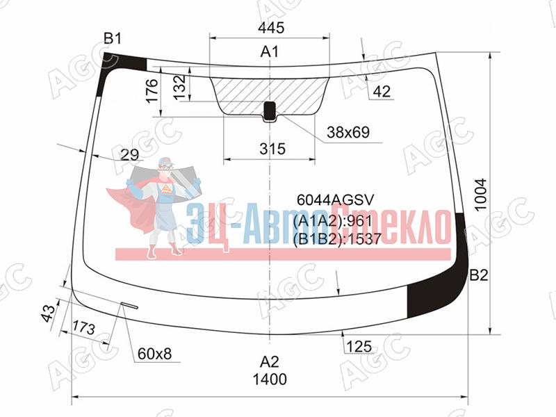 Стекло лобовое NISSAN QASHQAI 06-14