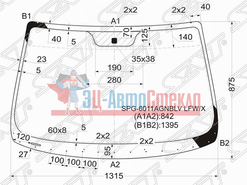Стекло лобовое NISSAN MICRA /MARCH 3 /5D 02-10