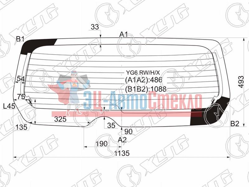 Стекло заднее с обогревом SUZUKI MR WAGON /NISSAN MOCO 01-06