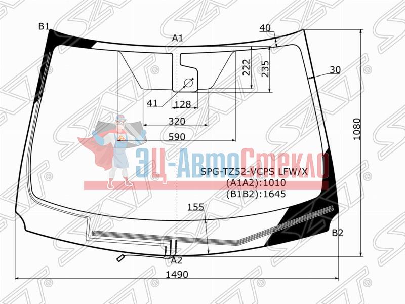Стекло лобовое + дд +обогрев щеток NISSAN MURANO #Z52 15-
