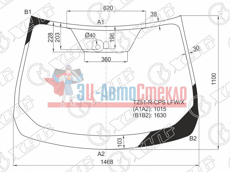 Стекло лобовое + дд NISSAN MURANO 08-15