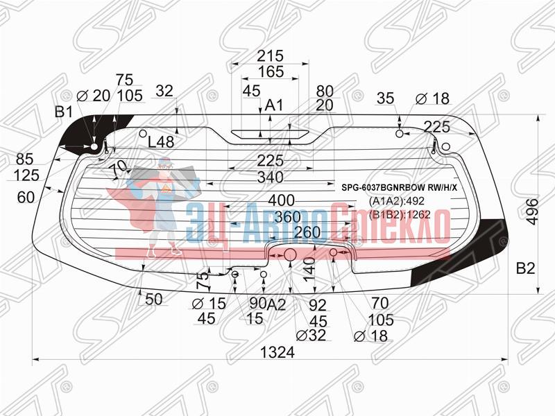Стекло заднее с обогревом NISSAN PATHFINDER 04-14