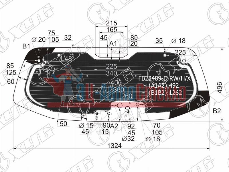 Стекло заднее затемненное с обогревом NISSAN PATHFINDER 04-14