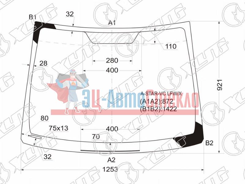 Стекло лобовое SUZUKI ALTO /A-STAR 5D HBK 08-13