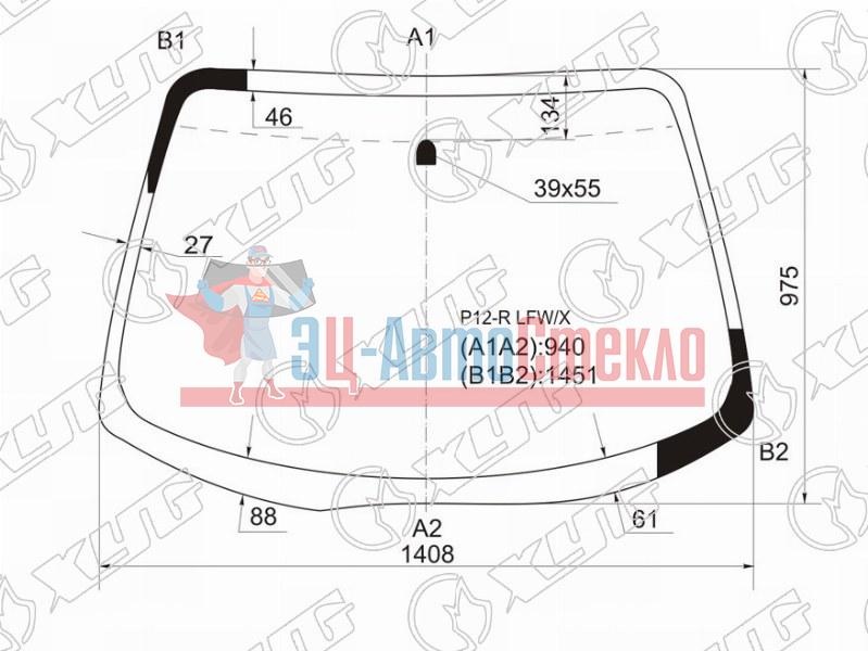 Стекло лобовое NISSAN PRIMERA 4 /5D HBK /WGN 01-08