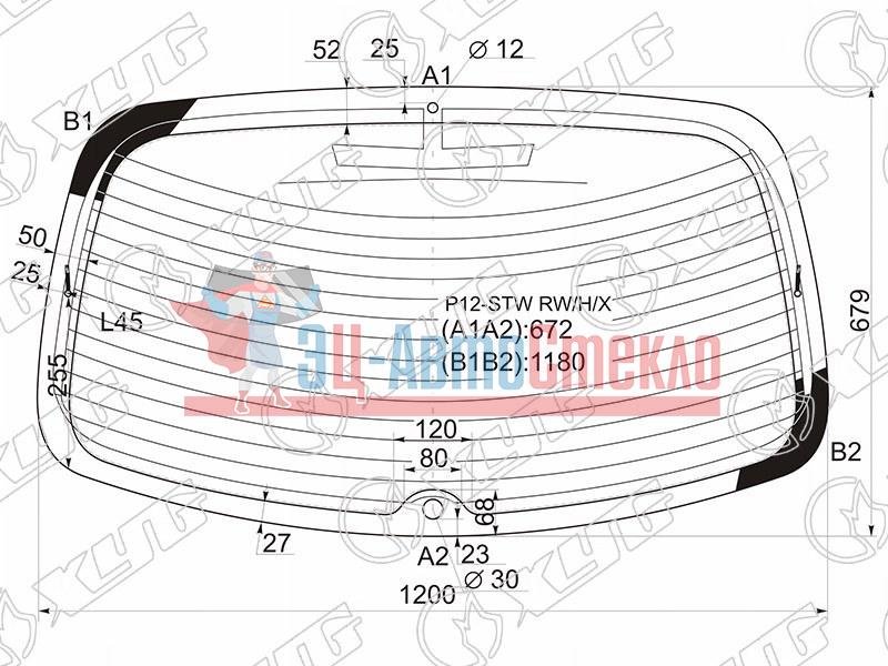 Стекло заднее с обогревом NISSAN PRIMERA 5D WGN 01-08