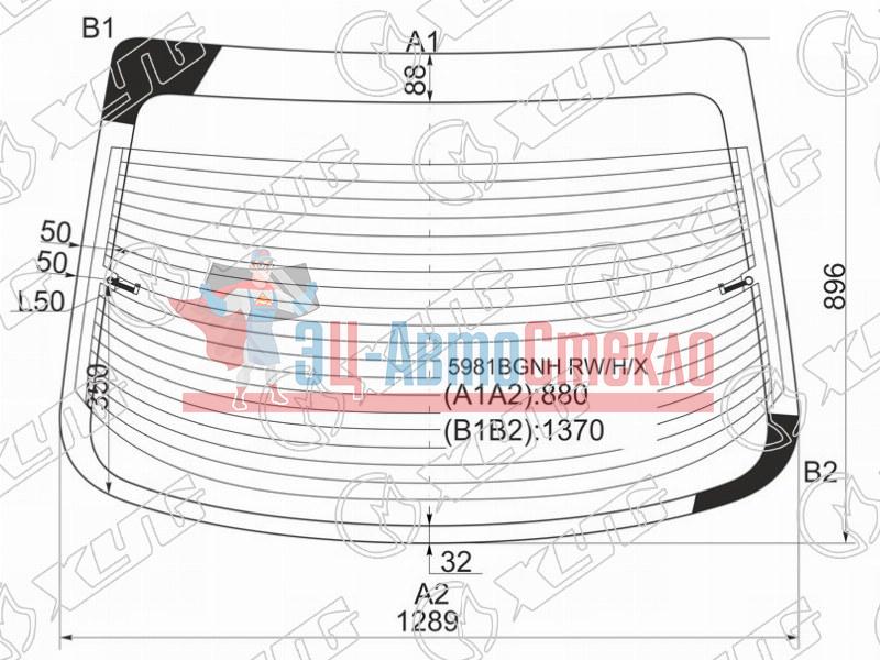 Стекло заднее с обогревом NISSAN PRIMERA 5D HBK 90-95