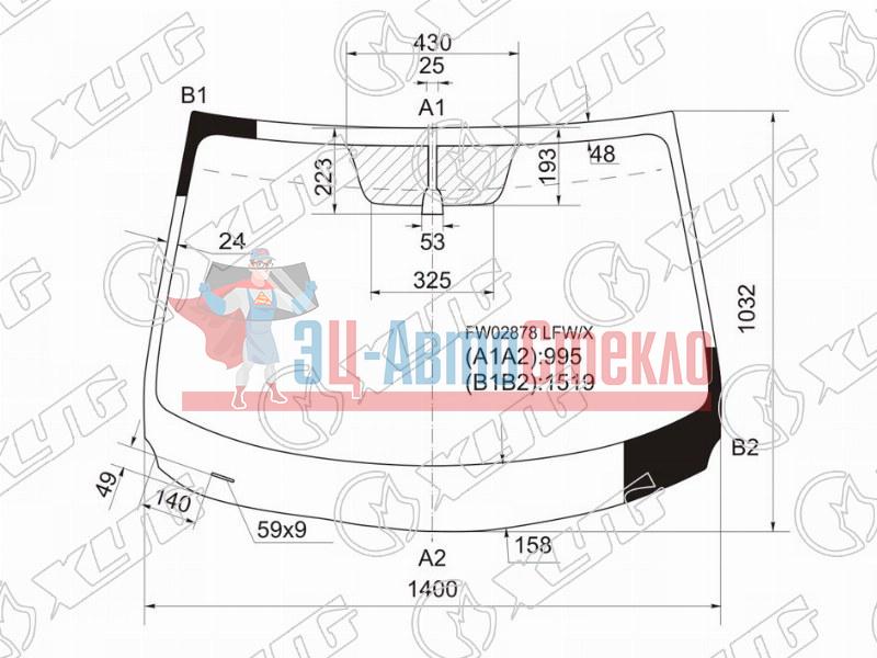 Стекло лобовое NISSAN ROGUE 07-13