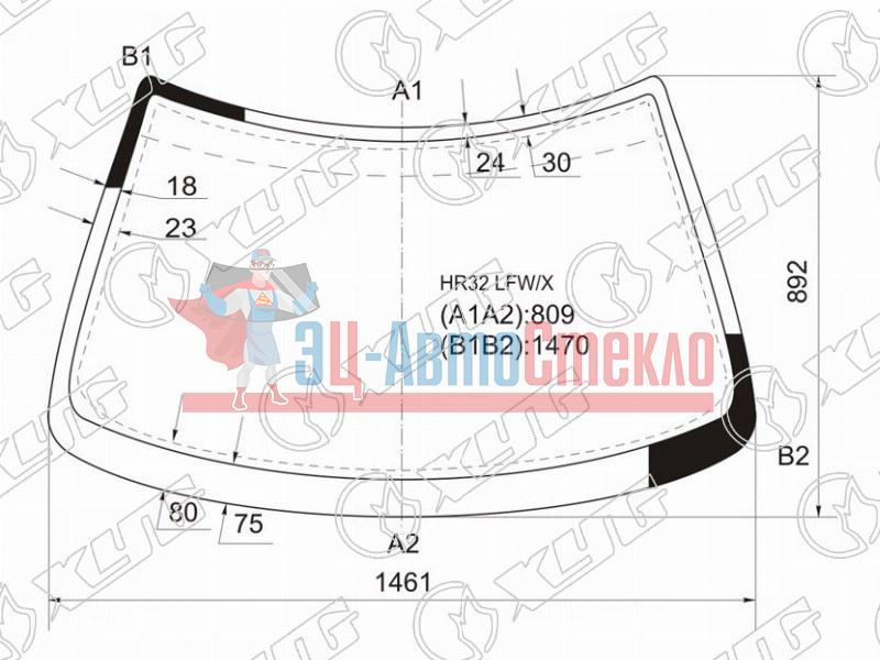 Стекло лобовое NISSAN SKYLINE 4D 89-93