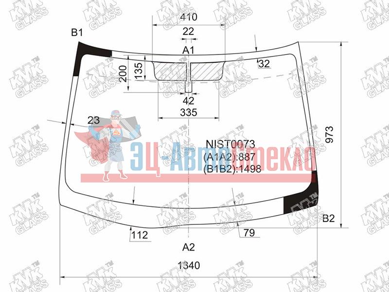 стекло лобовое NISSAN TIIDA RHD 4 /5D 04-14
