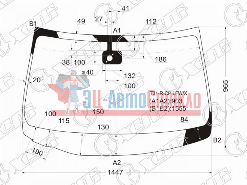 Стекло лобовое + дд NISSAN X-TRAIL RHD 07-14