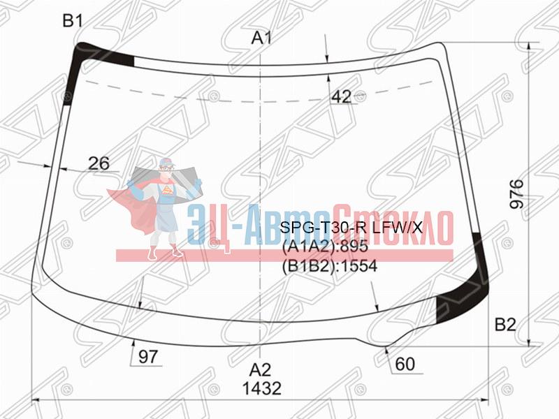 Стекло лобовое NISSAN X-TRAIL RHD 00-07