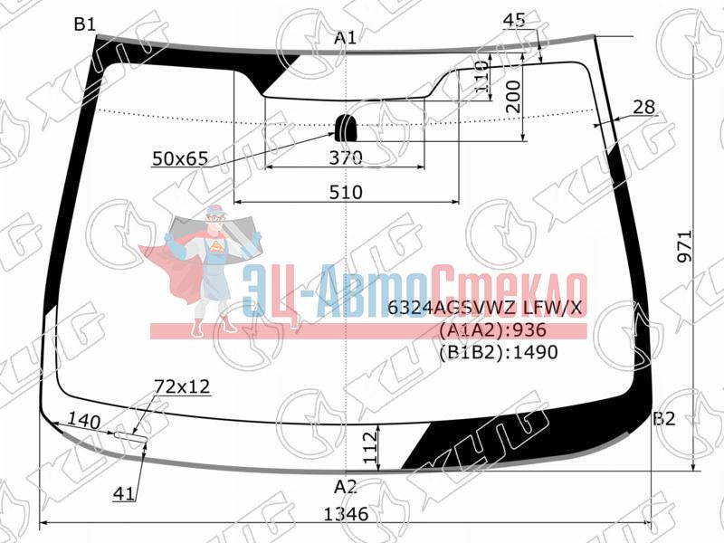 Стекло лобовое OPEL ASTRA J 10-