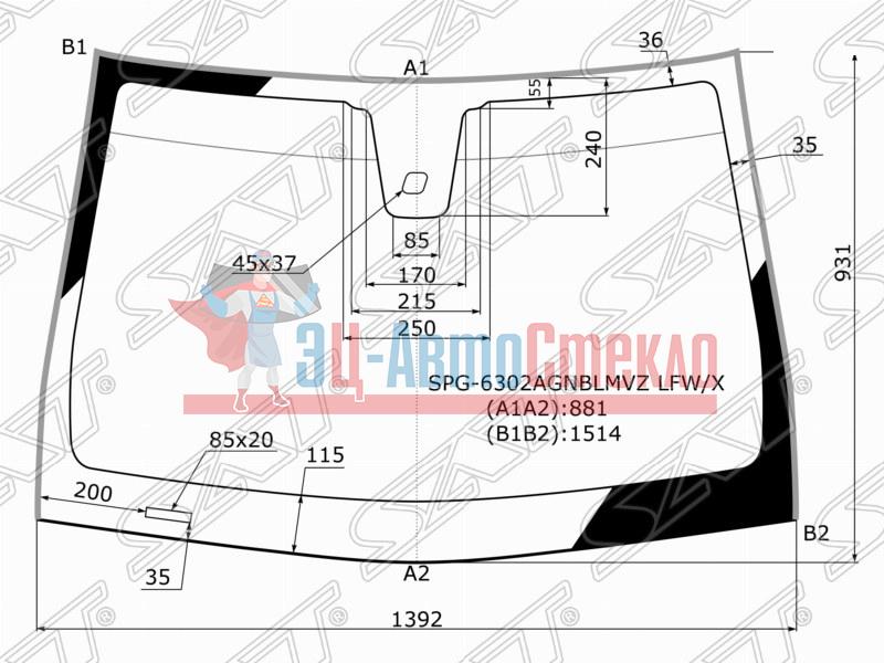 Стекло лобовое + дд OPEL ASTRA H 4 /5D HBK /WGN 04-14