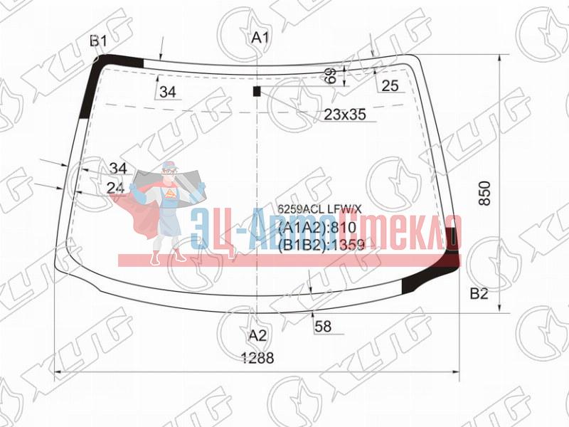 Стекло лобовое OPEL CORSA B 3 /4 /5D 93-00