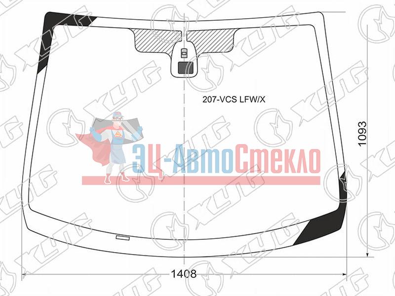 Стекло лобовое + дд PEUGEOT 207 3 /5D HBK 06-12
