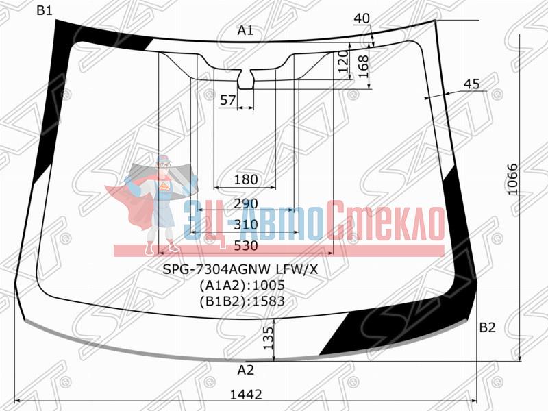 Стекло лобовое RENAULT KAPTUR 5D 16-