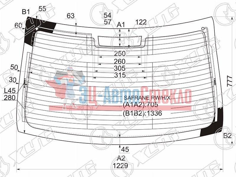 Стекло заднее с обогревом RENAULT LATITUDE 10-15