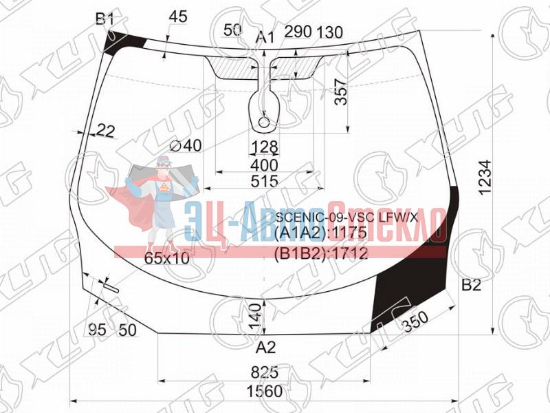 Стекло лобовое + дд RENAULT SCENIC /GRAND SCENIC 09-16