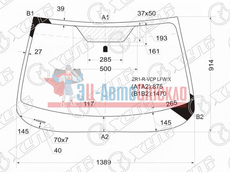 Стекло лобовое SUBARU IMPREZA 4 /5D 07-11