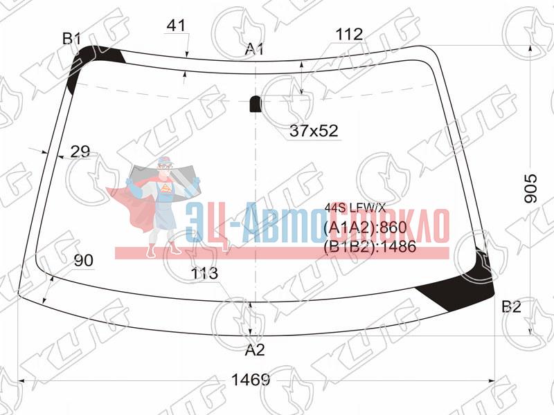 Стекло лобовое SUBARU IMPREZA 4D 00-07