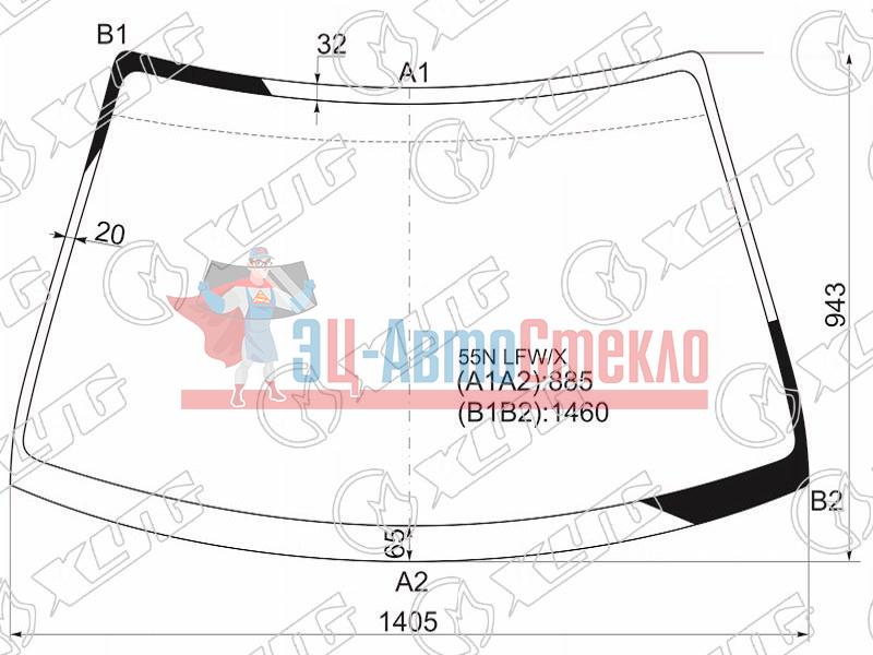 Стекло лобовое SUBARU IMPREZA 4 /5D 92-00