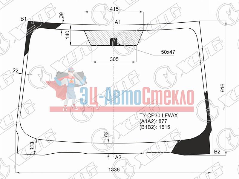 Стекло лобовое TOYOTA RACTIS 10-16 /SUBARU TREZIA 5D 11-16